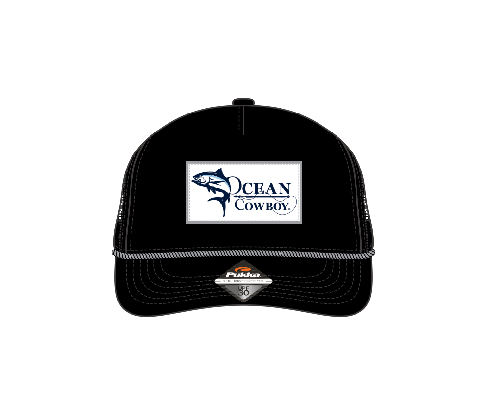 Trucker Hat Regular Patch w?Rope-black-1