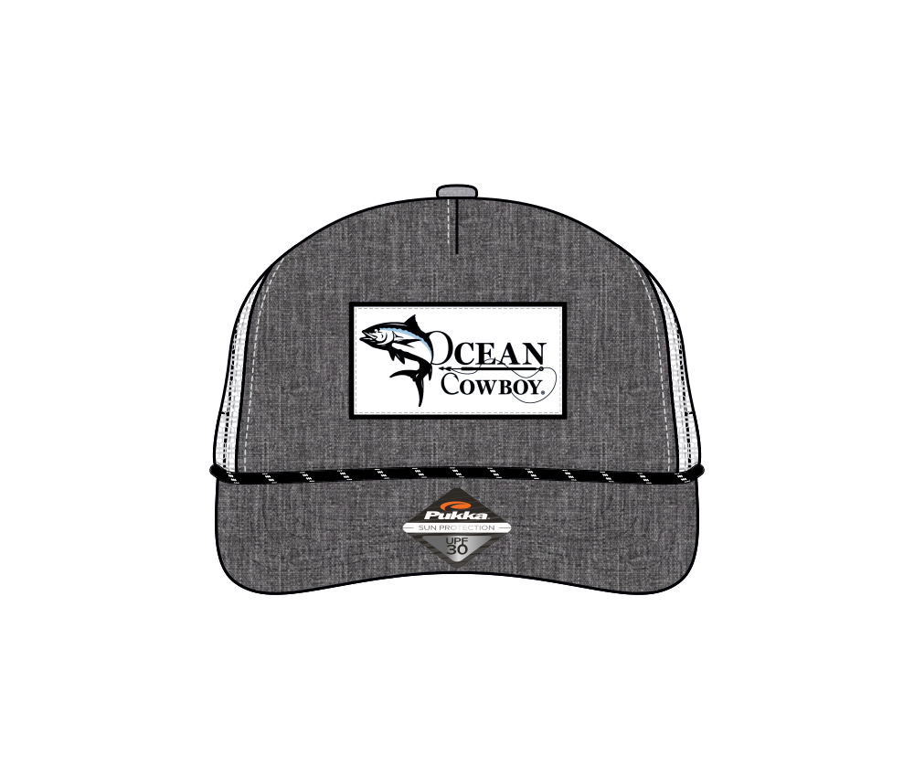 Trucker Hat Regular Patch w?Rope-grey-1
