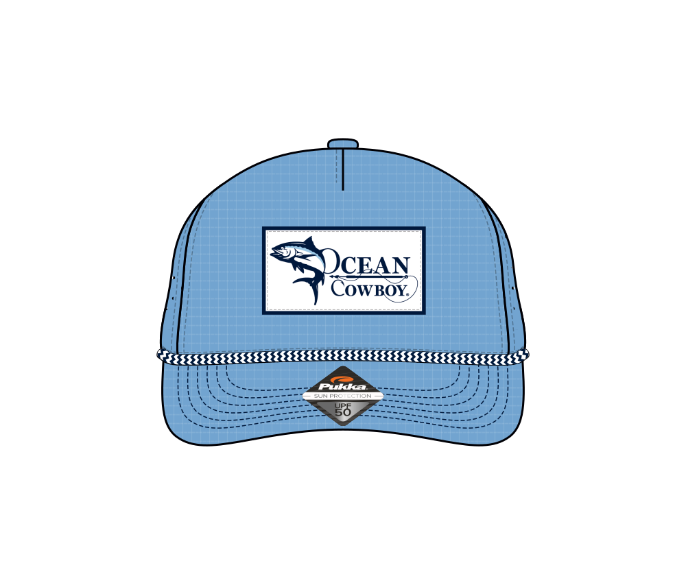 Trucker Hat Regular Patch w?Rope-medblue-1